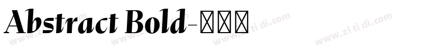 Abstract Bold字体转换